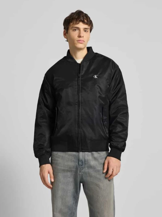 Zdjęcie produktu Bomberka z wyhaftowanym logo Calvin Klein Jeans Czarny