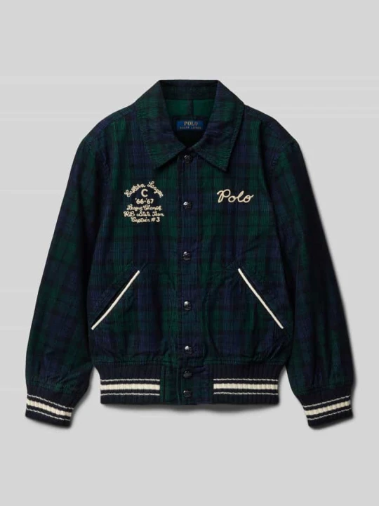 Zdjęcie produktu Bomberka z wyhaftowanym logo Polo Ralph Lauren Granatowy