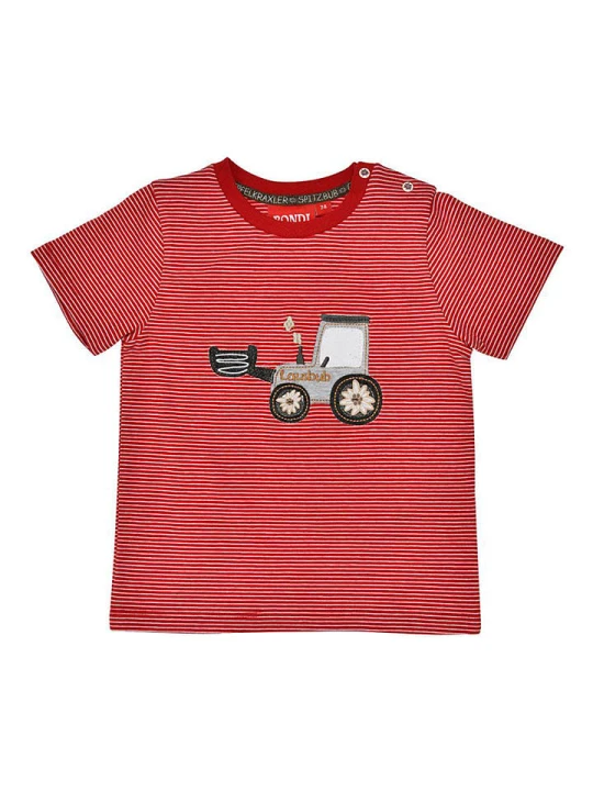 Zdjęcie produktu Bondi Koszulka "Traktor" w kolorze czerwono-białym rozmiar: 74