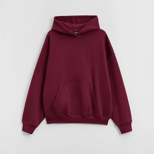 Zdjęcie produktu Bordowa bluza basic z kapturem House