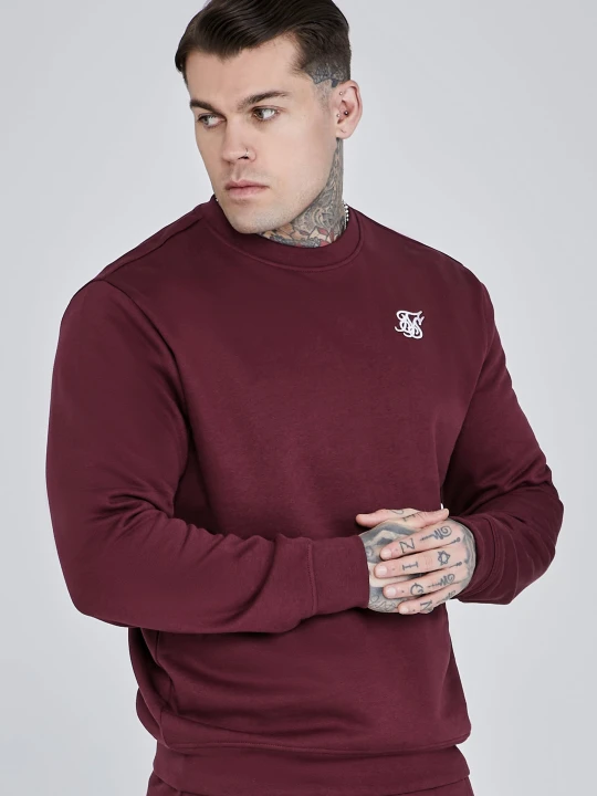 Zdjęcie produktu Bordowy sweter męski Essentials SikSilk