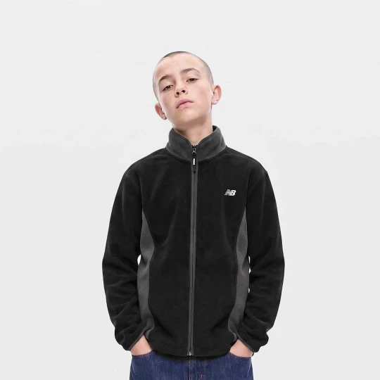 Zdjęcie produktu Borg Full Zip Through Funnel Jacket New Balance czarny