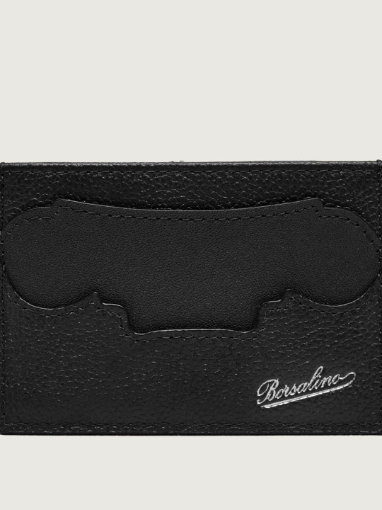 Zdjęcie produktu BORSALINO Skórzane etui na karty czarny