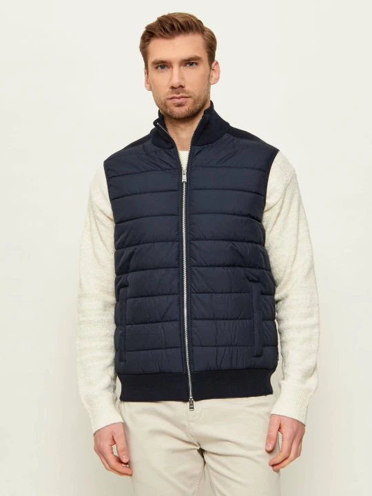 Zdjęcie produktu BOSS BLACK Bezrękawnik H-Urwin | Slim Fit | z dodatkiem wełny granatowy