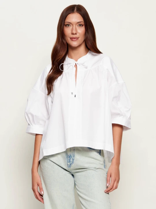 Zdjęcie produktu BOSS BLACK Bluzka BOLLANA | Oversize fit biały