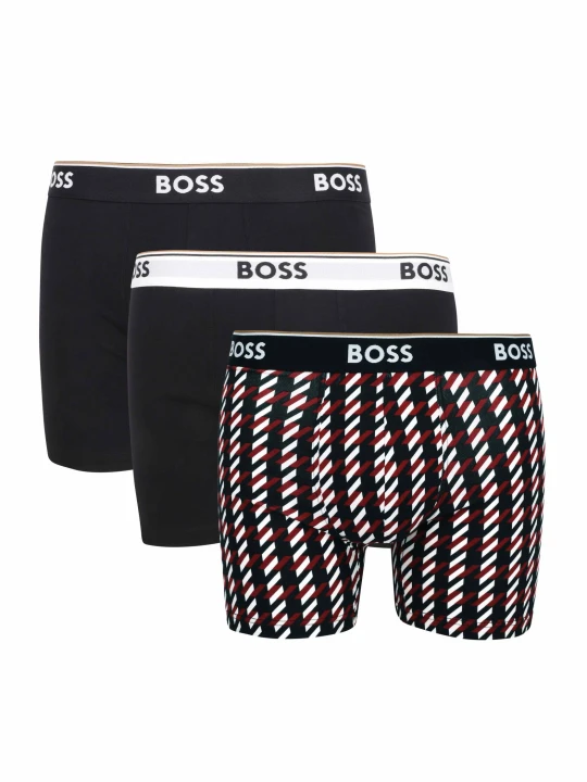 Zdjęcie produktu BOSS BLACK Bokserki 3-pack Power Des bordowy
