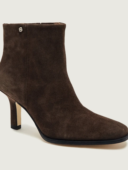 Zdjęcie produktu BOSS BLACK Botki na szpilce Anyah_Bootie80_SD | zamsz brązowy