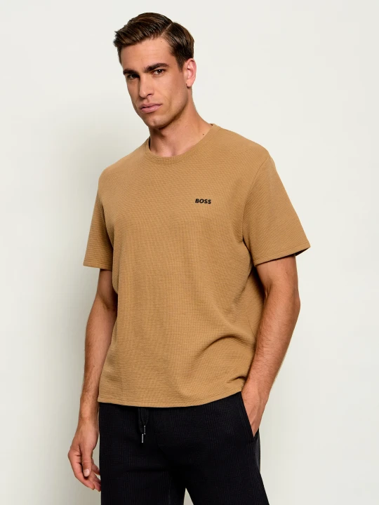 Zdjęcie produktu BOSS BLACK Góra od piżamy Waffle | Regular Fit camel