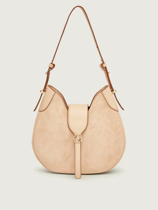 Zdjęcie produktu BOSS BLACK Hobo Beyond | zamsz beżowy