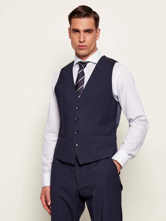 Zdjęcie produktu BOSS BLACK Kamizelka | Tailored slim granatowy