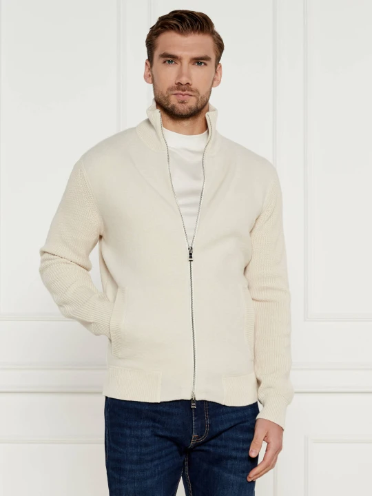 Zdjęcie produktu BOSS BLACK Kardigan H-Emeraviglio | Regular Fit | z dodatkiem wełny kremowy