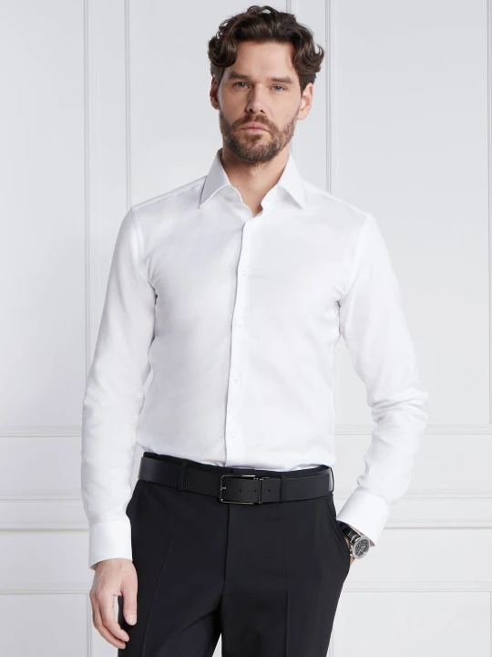 Zdjęcie produktu BOSS BLACK Koszula Boss x Porsche H-HANK-kent-C1_PS | Slim Fit biały