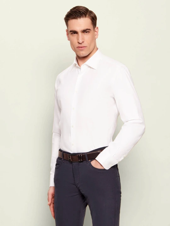 Zdjęcie produktu BOSS BLACK Koszula H-HANK-K-C1-261 | Slim Fit | easy iron biały