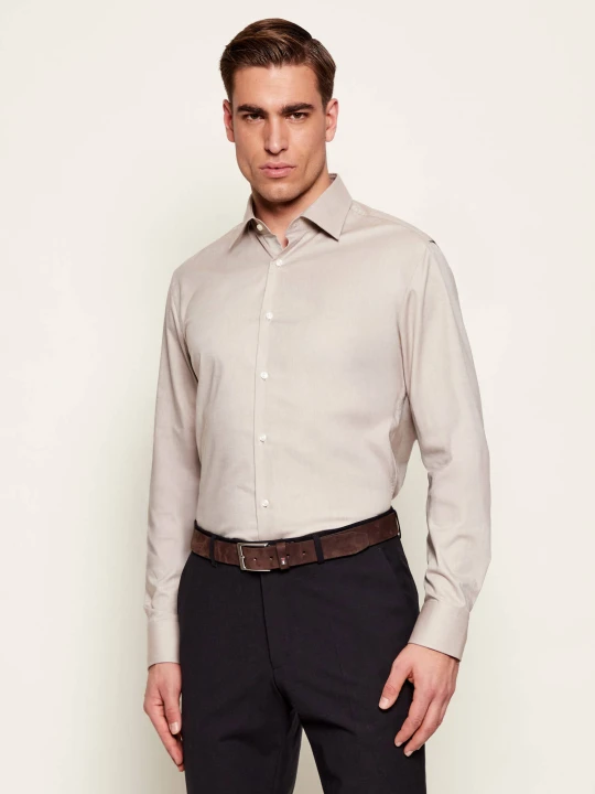 Zdjęcie produktu BOSS BLACK Koszula H-HANK-K-C1-261 | Slim Fit | easy iron beżowy