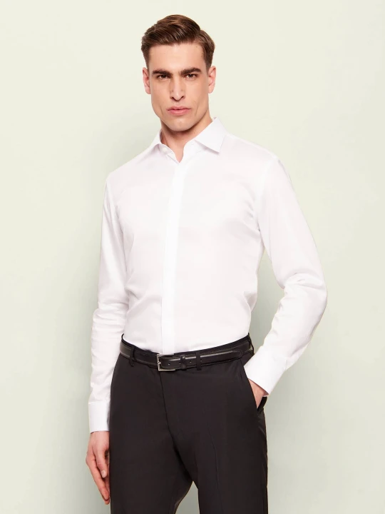 Zdjęcie produktu BOSS BLACK Koszula H-HANK-K-PARTY-261 | Slim Fit | easy iron biały