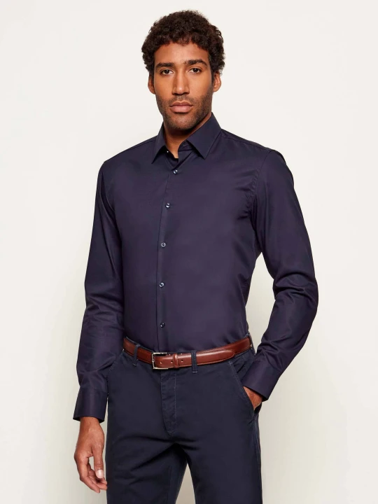 Zdjęcie produktu BOSS BLACK Koszula H-Hank-kent-C1-214 | Slim Fit | easy iron granatowy