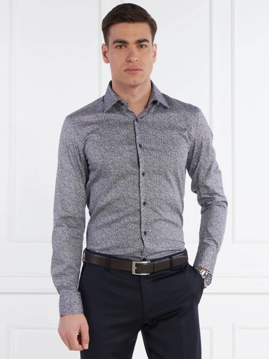 Zdjęcie produktu BOSS BLACK Koszula H-HANK-kent-C1-214 | Slim Fit granatowy