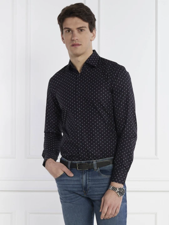 Zdjęcie produktu BOSS BLACK Koszula H-HANK-kent-C1-214 | Slim Fit granatowy