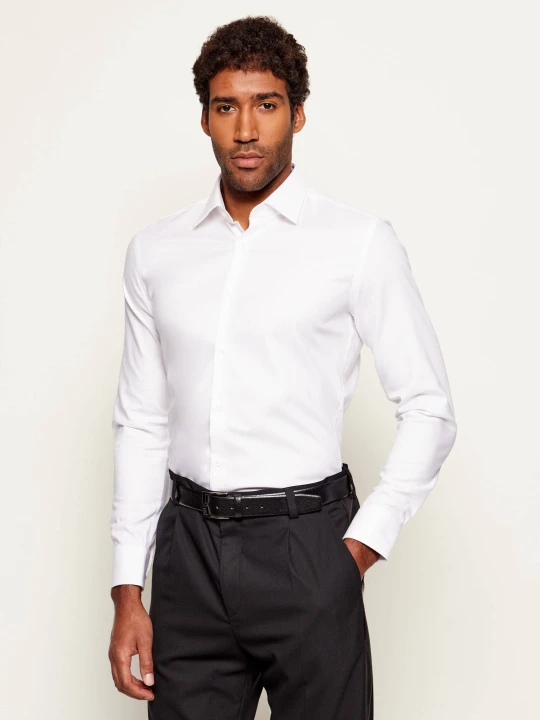 Zdjęcie produktu BOSS BLACK Koszula H-HANK-kent-C1-214 | Slim Fit | easy iron biały