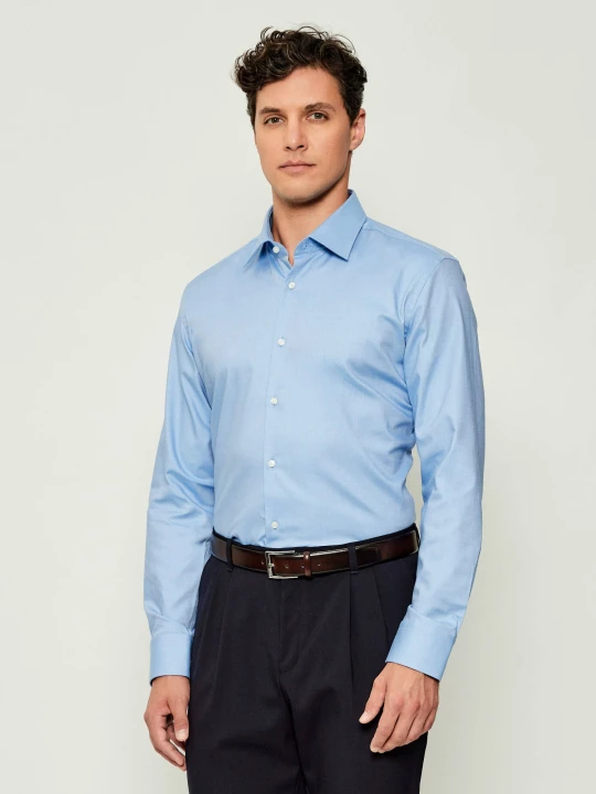Zdjęcie produktu BOSS BLACK Koszula H-HANK-kent-C1-214 | Slim Fit | easy iron niebieski