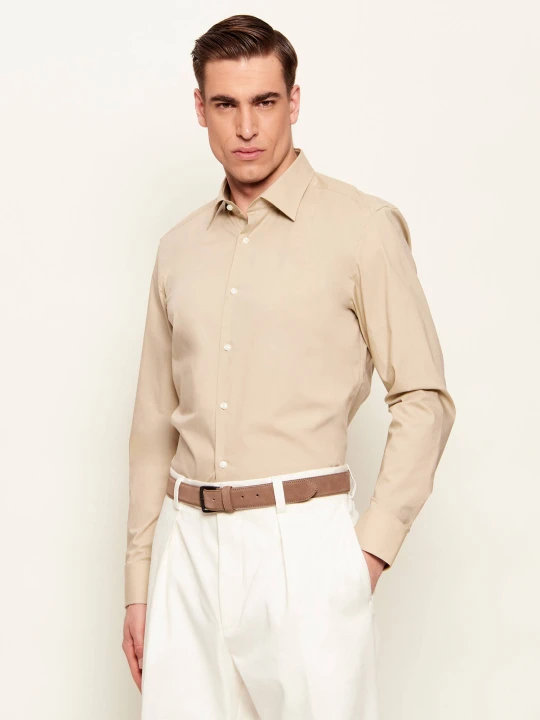 Zdjęcie produktu BOSS BLACK Koszula H-Hank-kent-C1-214 | Slim Fit | easy iron beżowy