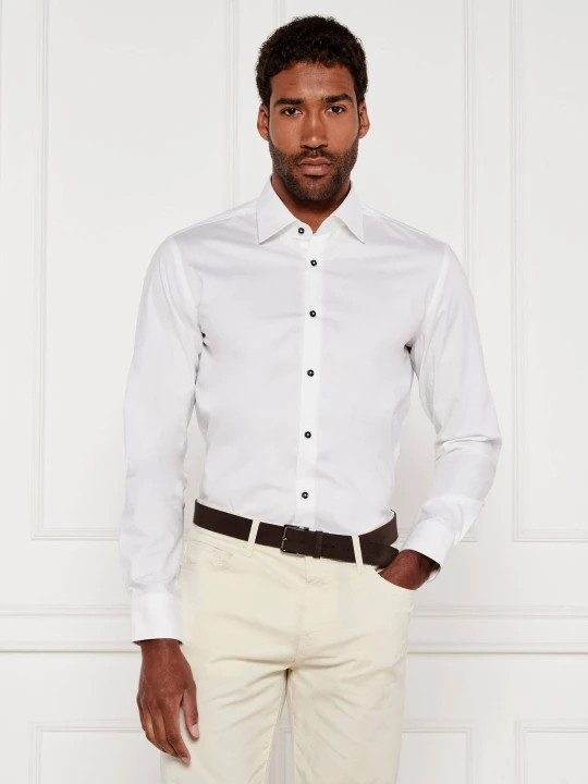 Zdjęcie produktu BOSS BLACK Koszula H-HANK-kent-C1-214 | Slim Fit | easy iron biały