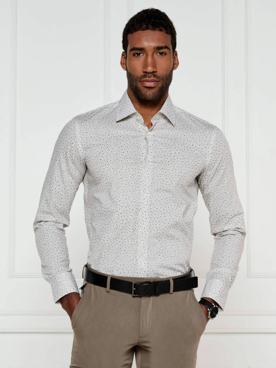 Zdjęcie produktu BOSS BLACK Koszula H-HANK-kent-C1-214 | Slim Fit | stretch beżowy