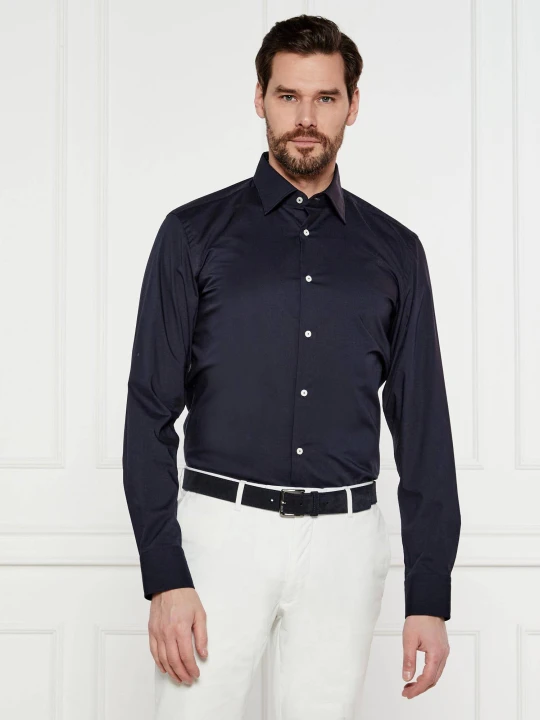 Zdjęcie produktu BOSS BLACK Koszula H-HANK-kent-C3-214 | Slim Fit granatowy