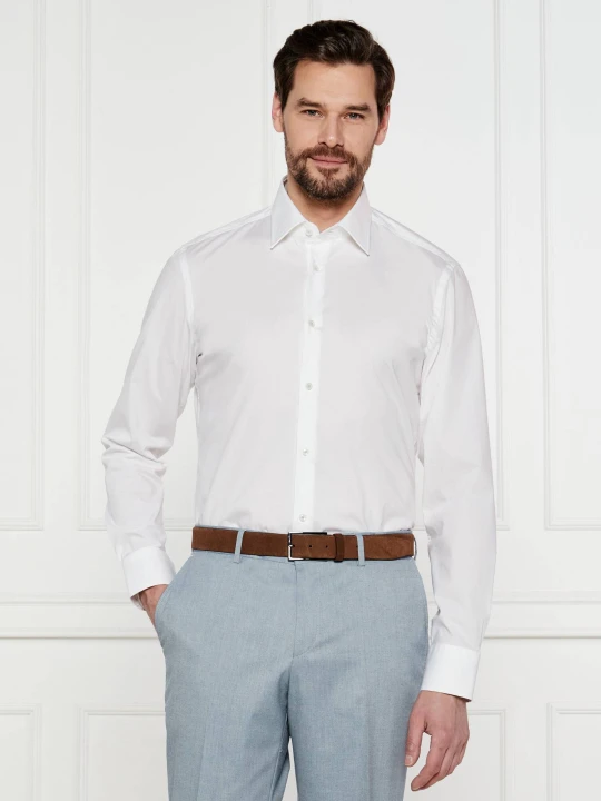 Zdjęcie produktu BOSS BLACK Koszula H-HANK-kent-C3-214 | Slim Fit | easy iron biały