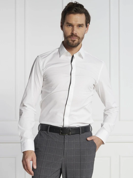 Zdjęcie produktu BOSS BLACK Koszula H-HANK-party2 | Slim Fit | easy iron biały