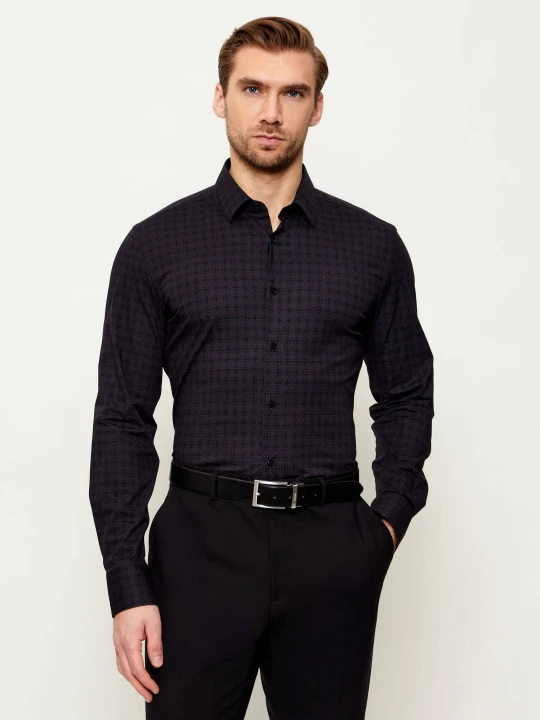 Zdjęcie produktu BOSS BLACK Koszula H-HANK-S-K- C1-261 | Slim Fit | stretch granatowy