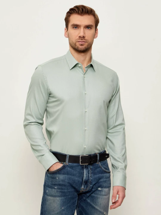 Zdjęcie produktu BOSS BLACK Koszula H-HANK-s-kent-C1-232 | Slim Fit | easy iron zielony