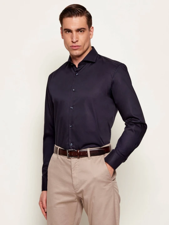 Zdjęcie produktu BOSS BLACK Koszula H-HANK-SP-C1-261 | Slim Fit | easy iron granatowy
