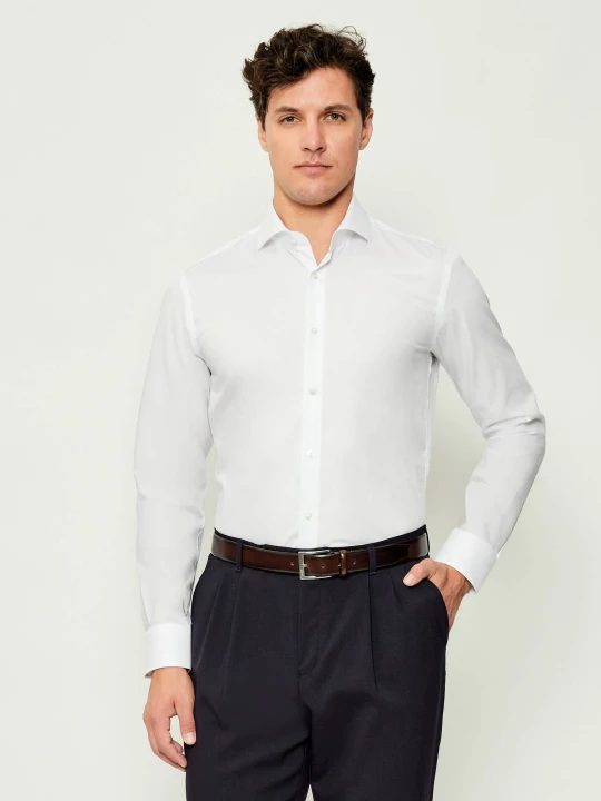 Zdjęcie produktu BOSS BLACK Koszula H-HANK-spr-B1-C1-253 | Slim Fit biały