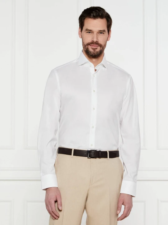 Zdjęcie produktu BOSS BLACK Koszula H-HANK-spread-C1-222 | Slim Fit | easy iron biały