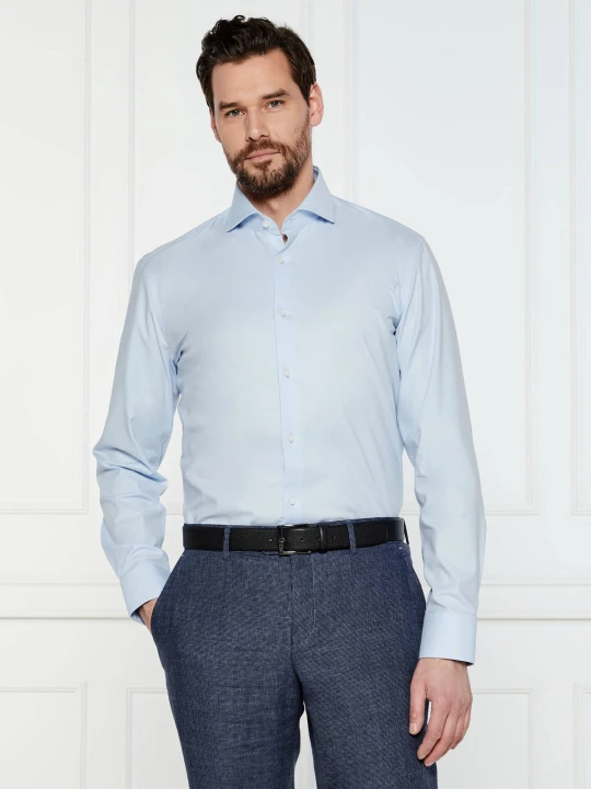 Zdjęcie produktu BOSS BLACK Koszula H-HANK-spread-C1-222 | Slim Fit | easy iron błękitny
