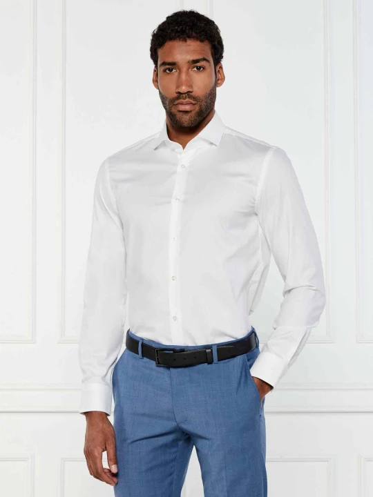 Zdjęcie produktu BOSS BLACK Koszula H-HANK-spread-C1-222 | Slim Fit | easy iron biały