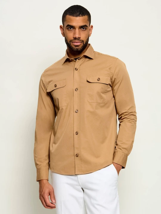 Zdjęcie produktu BOSS BLACK Koszula H-Rob-Sp-2p-263 | Casual fit beżowy