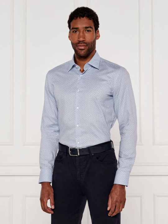 Zdjęcie produktu BOSS BLACK Koszula Koszula H-HANK-kent-C1-214 | Slim Fit | stretch błękitny