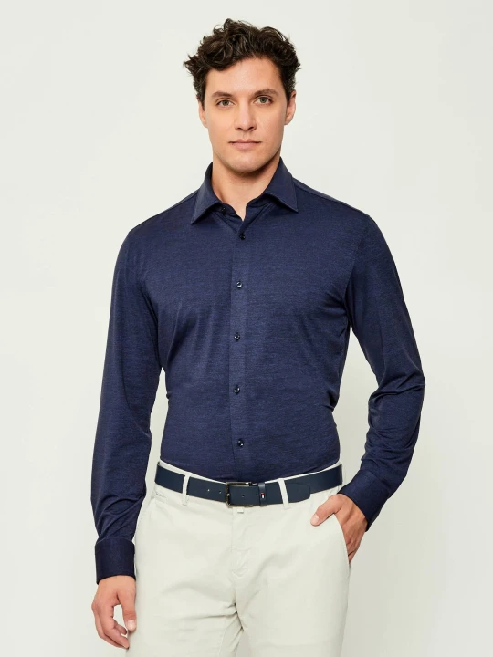 Zdjęcie produktu BOSS BLACK Koszula P-HANK-kent-C1-222 | Slim Fit granatowy