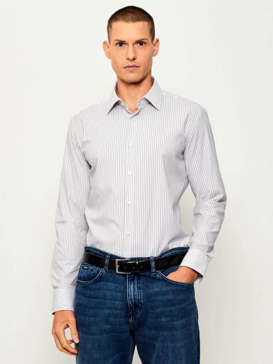 Zdjęcie produktu BOSS BLACK Koszula P-HANK-kent-C1-222 | Slim Fit biały