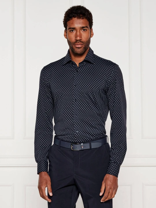 Zdjęcie produktu BOSS BLACK Koszula P-HANK-kent-C1-222 | Slim Fit granatowy