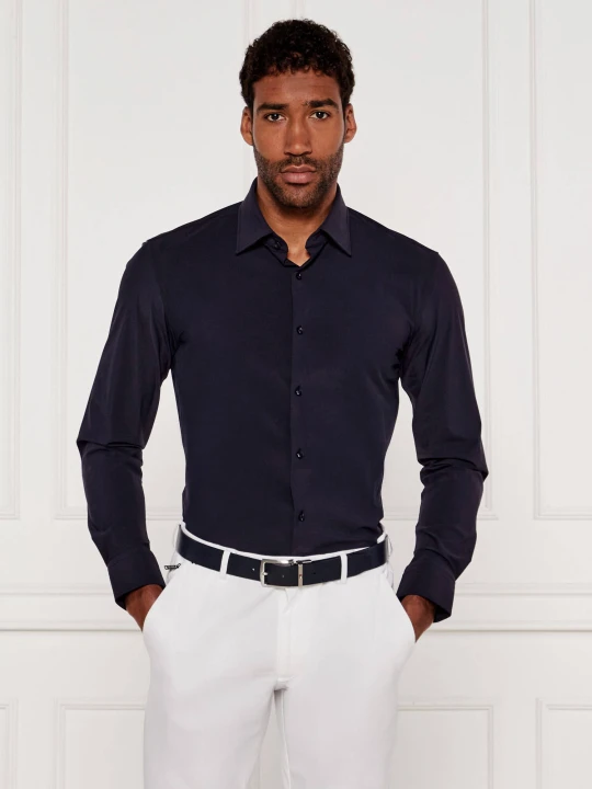 Zdjęcie produktu BOSS BLACK Koszula P-HANK-kent-C1-222 | Slim Fit granatowy