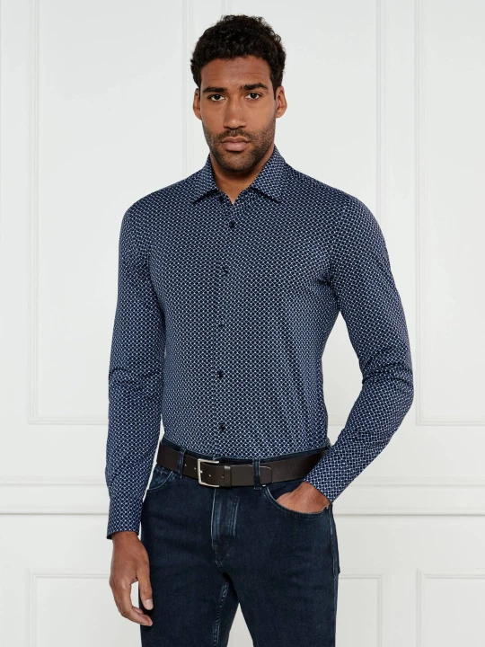 Zdjęcie produktu BOSS BLACK Koszula P-HANK-kent-C1-222 | Slim Fit granatowy