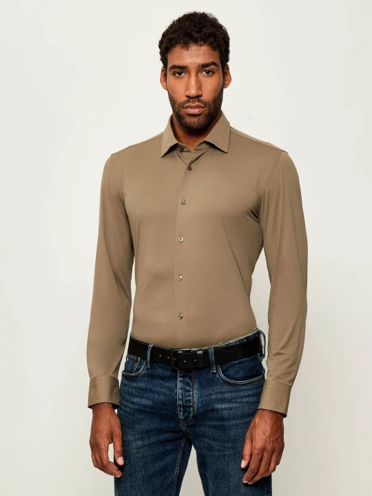 Zdjęcie produktu BOSS BLACK Koszula P-HANK-kent-C1-222 | Slim Fit beżowy