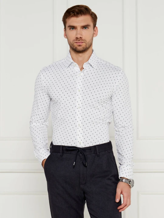 Zdjęcie produktu BOSS BLACK Koszula P-HANK-kent | Slim Fit biały