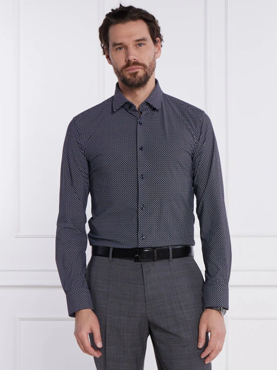 Zdjęcie produktu BOSS BLACK Koszula P-HANK-s-kent-C1-222 | Slim Fit granatowy