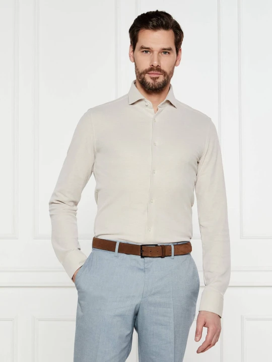 Zdjęcie produktu BOSS BLACK Koszula P-Hank-spread-243 | Slim Fit | stretch beżowy