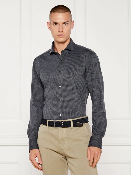 Zdjęcie produktu BOSS BLACK Koszula P-HANK-spread-C1-222 | Slim Fit szary