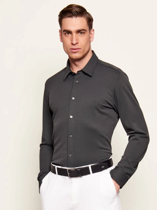 Zdjęcie produktu BOSS BLACK Koszula P-ROAN-K-F-261 | Slim Fit grafitowy